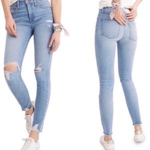 Madewell Distressed High Rise Skinny Jeans